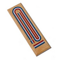 Classic Cribbage Set- Solid Wood w/ Tri-Color-3 Track Board